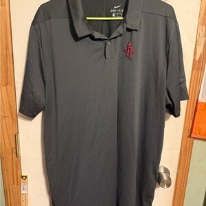 Nike Men's Houston Rockets polo shirt gray
